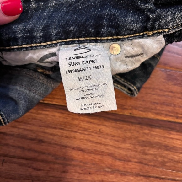 Silver Suki Capri women’s jeans size W26 - Picture 5 of 6